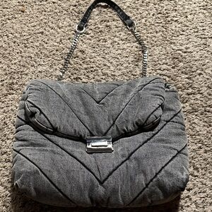 Zara Quilted Black Shoulder Bag